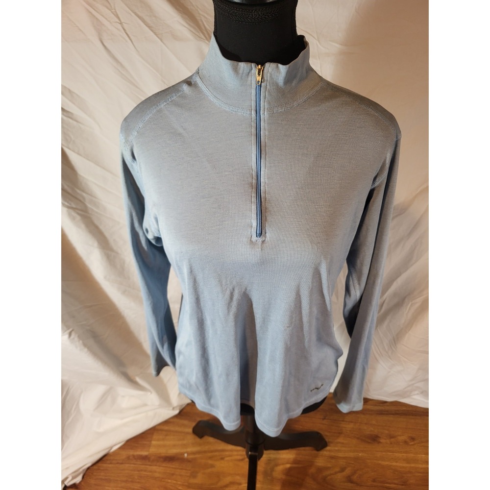 Patagonia Womans 1/4 Zip Blue‎ Polyester Size Large Pull Over